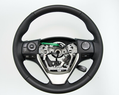 Steering Wheel Cover with Leather for Toyota Auris 2 YEAR 2016 McarStyling      