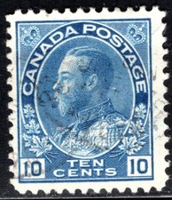 Canada Stamp Scott #117, 10c, King George V, Used, SCV$2
