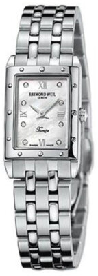 Raymond Weil Women's 5971-ST-00995 Tango Rectangular Steel 8 Diamonds Watch