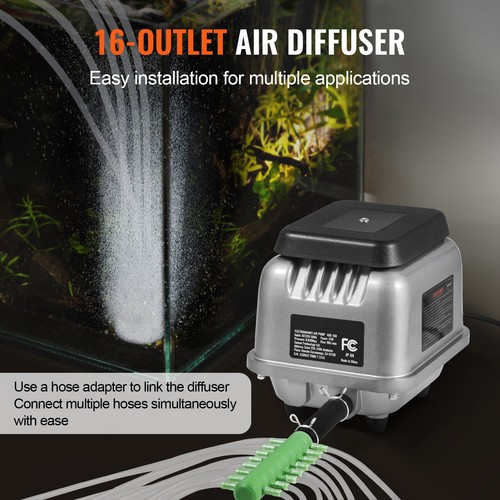 Linear Air Pump 90 L/Min Septic Aerator Pump 1/4 Acre 10ft Pond Aeration - Picture 4 of 13
