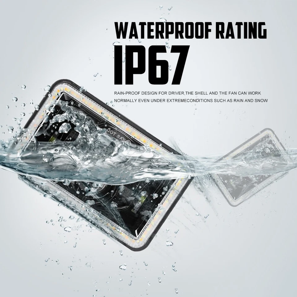 Faros LED DRL ojos de ángel 2x2 para Oldsmobile Delta 88 1976-1986 4x6" pulgadas Foto 4 de 4