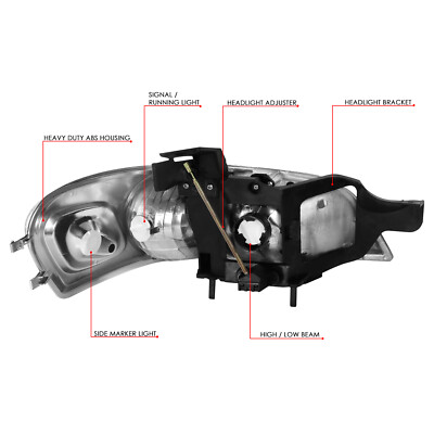 CAAP DRIVEN Black Housing Factory Style Headlights + Amber