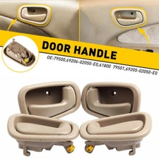 4pc Beige Inside Inner Interior Door Handle For 1998-2002 Toyota Corolla Prizm