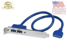 StarTech USB3SPLATE 2 Port USB 3.0 A Female Slot Plate Adapter Back of Computer