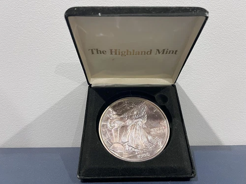 1986 Giant 12oz Walking Liberty Fine Silver .999 Round with Box as Shown (DJH)