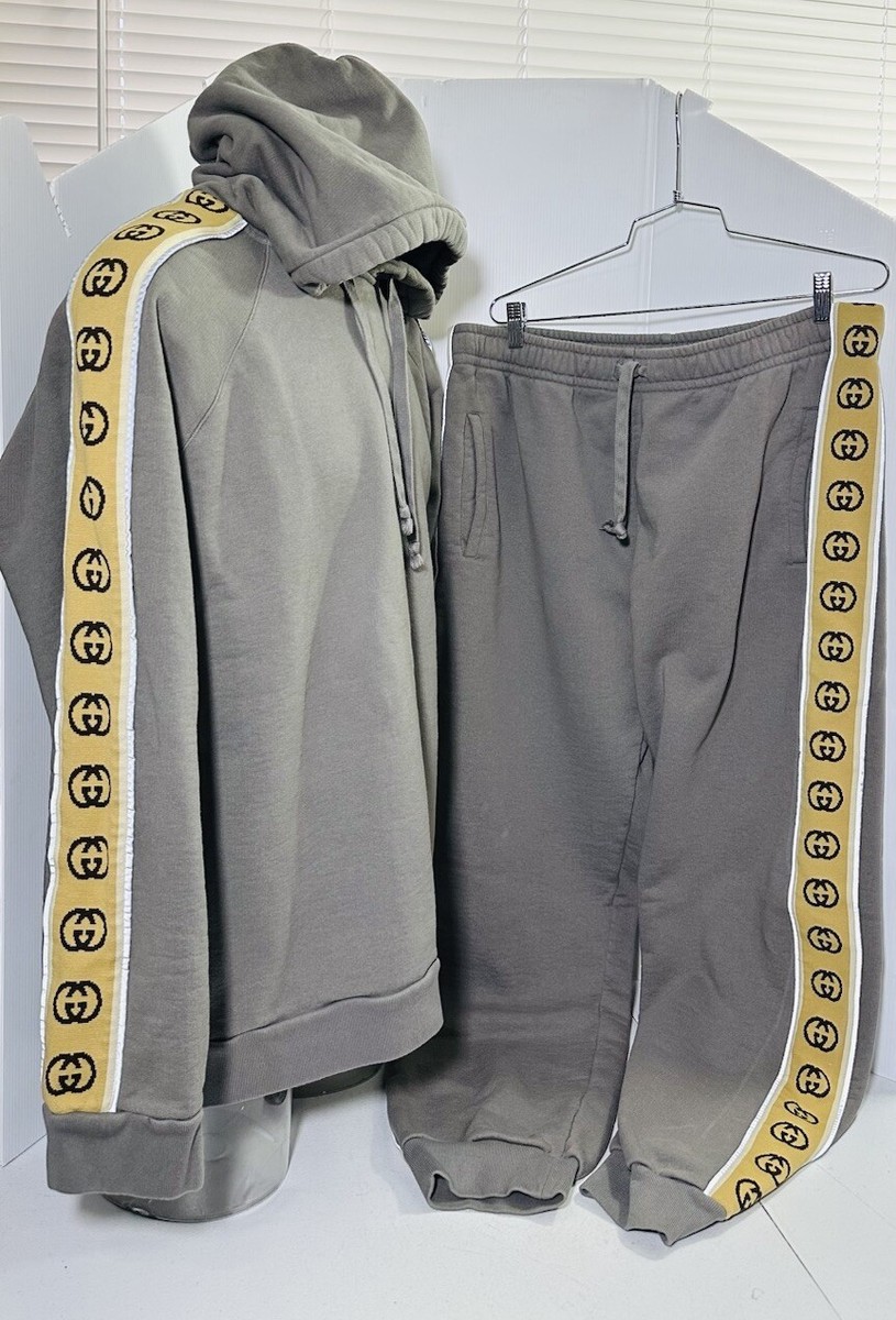 Gucci Sweatpants & Hoodie Set GG Logo Size XXL | eBay