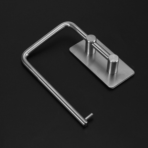 Self Adhesive 304 Stainless Steel Toilet Paper Holder Storage Bathroom Kitchen - Picture 8 of 12