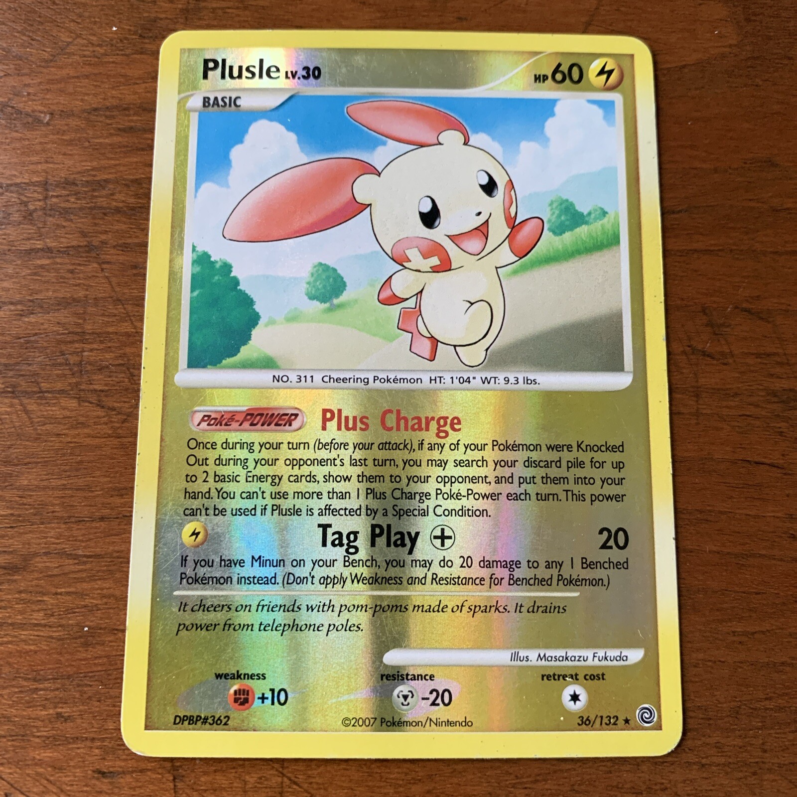 Pokemon - Plusle - Secret Wonders 36/132 - Reverse Holo Rare - LP
