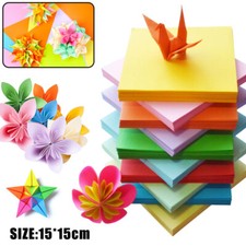 100-300pcs 15X15CM Square Colored Origami Folding Paper DIY Crafts 10 Colors