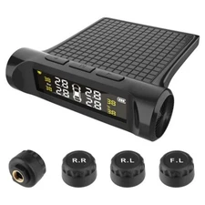 Temp Tire Pressure Monitoring System TPMS Car LCD Display With 4 External Sensor