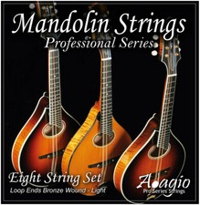 MANDOLIN STRING SET > Bronze Wound (Light, .010 - .034 Loop Ends) - Adagio Pro