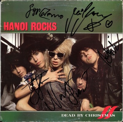 HANOI ROCKS Vinyl LP FULLY SIGNED, Andy McCoy MICHAEL MONROE Nasty