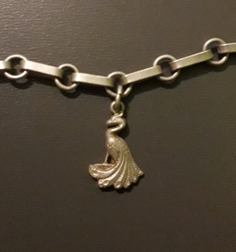 Bel Bracciale In Argento 835 Con Cane E Pavone - Bracciale A Ciondolo (j) - Foto 4 di 8