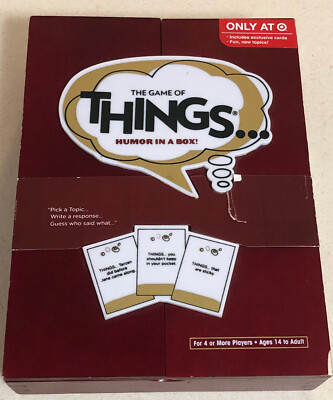 'The Game of Things' Humor in a Box Exclusive Cherry Wood Box New Open Box