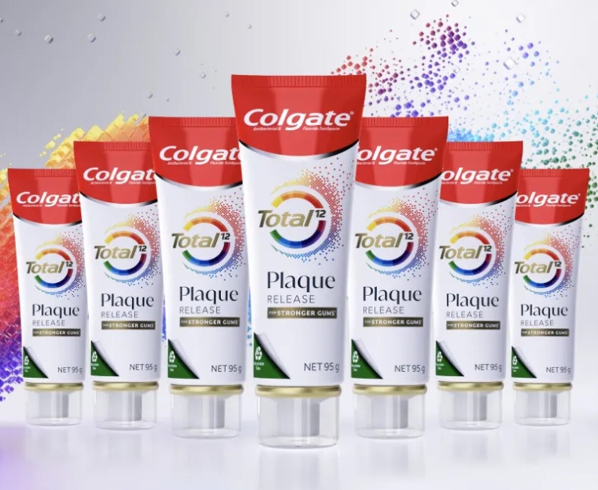 2x95g Colgate Toothpaste Total Plaque Release Combine Amino Foam & Zinc ...