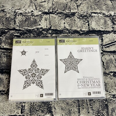 Stampin Up! BRIGHT & BEAUTIFUL #135029 Stamp Set 1 & 2 Stars