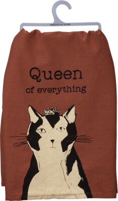 NEW!~Cat ''Queen Of Everything''~TEA/DISH TOWEL~Hand/Kitchen