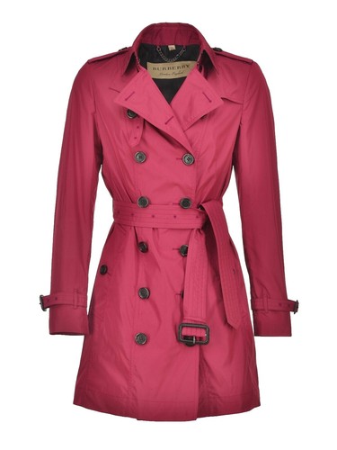 13900□BURBERRYBLUELABELファー付コート ピンクbc11yt 【公式通販】