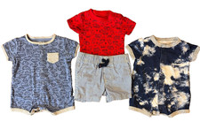 Carters Baby Boy 3 Months Summer Rompers Outfits Clothes Lot Shorts Shirt Cars
