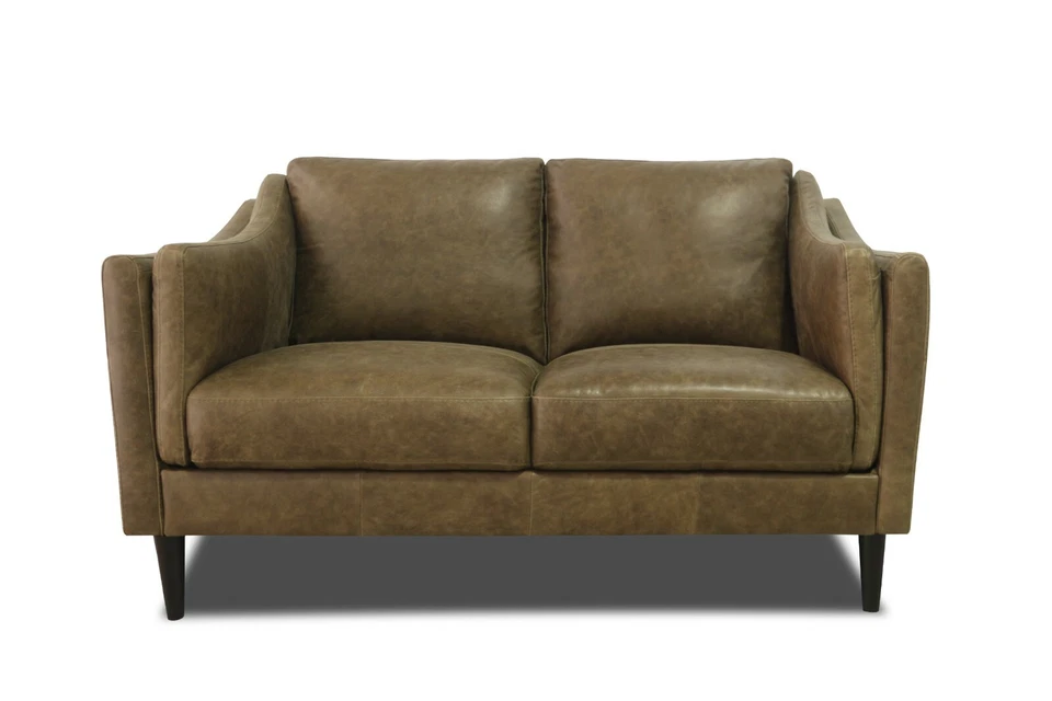 全新 意大利皮革 Living Bianca 沙发/椅子 仿旧 棕褐色 皮革 免费送货 — 第 4/4 张图片