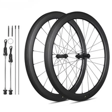  700C Ultra-light Road Bike Carbon Fiber Wheel 50mm 36T/45T Ratchet HUB V Brake