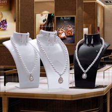 Plastic Mannequin Necklace Display Bust Stand Jewelry Holder Rack Display UK