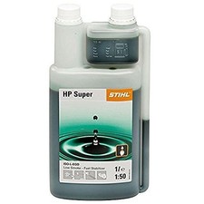 STIHL HP SUPER 1 LITRE SEMI SYNTHETIC 2 STROKE OIL GREEN LOW SMOKE PREMIUM MIX