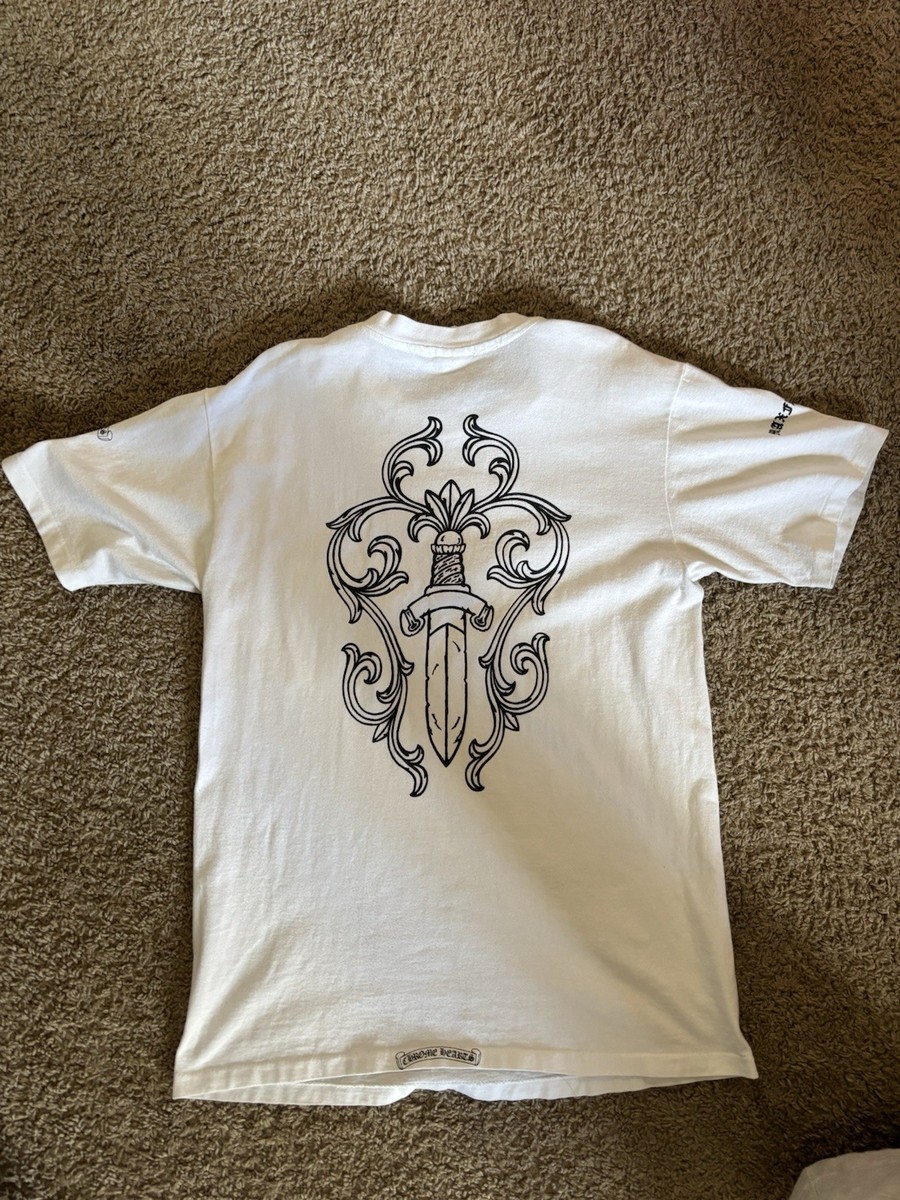 Chrome Hearts MaxField Men's White Cotton Pocket T-Shirt Crew Neck