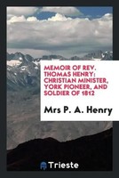 Mrs P. A. Henry | Memoir Of Rev. Thomas Henry | Taschenbuch | Englisch (2017)