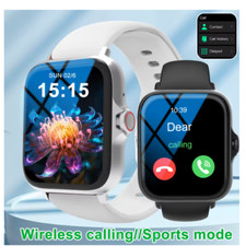 Smart watch with full touch screen, call, message reminder, music control.