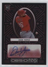 2022 Panini Chronicles Obsidian Electric Etch Red 19/25 Juan Yepez Auto 18yk