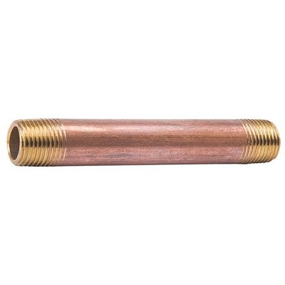 GRAINGER APPROVED 463-040XGR Nipple,Red Brass,1/2 x 4 In 4DRJ1