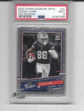 2020 OPTIC CEEDEE LAMB RC THE ROOKIE ROOKIE CARD MINT PSA 9 COWBOYS. rookie card picture