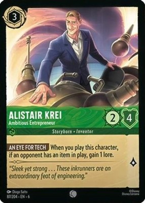 x4 Alistair Krei - Ambitious Entrepreneur - 87/204 - Common - Cold Foil Lorcana