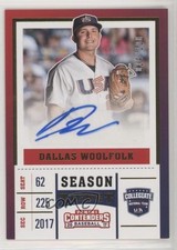 2017 Panini Elite Extra Edition USA Baseball Gold /100 Dallas Woolfolk Auto 0n8