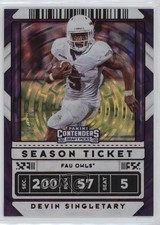2020 Panini Contenders Draft Picks Red Zone Ticket 20/20 Devin Singletary 06ic