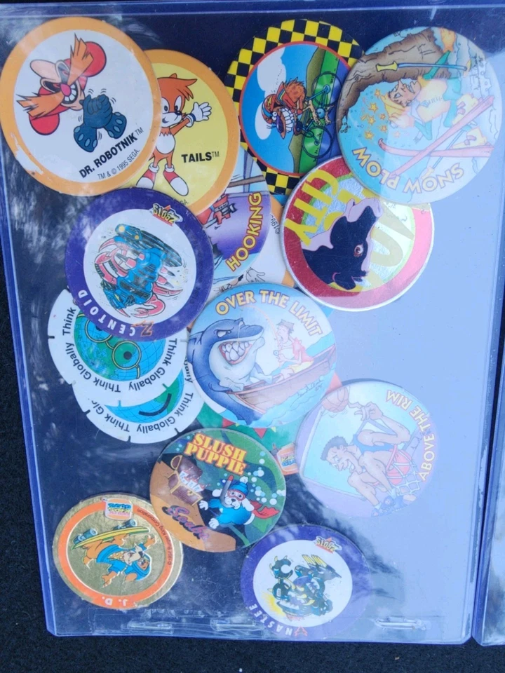 Pogs LOT OF 40+ Vintage Milk Caps From The 90s Nostalgia Collectibles - Image 4 of 4