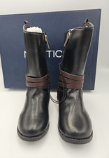 Nautica Girls Adira Toddler Black/Brown Boot size 10