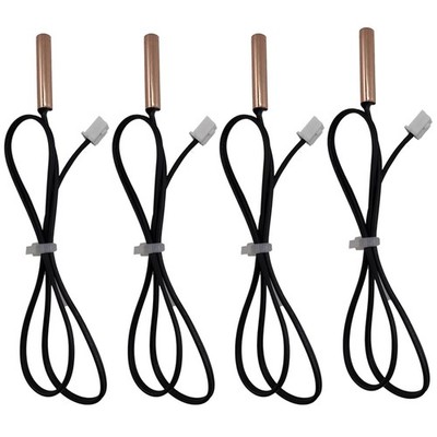 Air Conditioner Temperature Temp 4 Pcs 10K NTC Thermistor Probe 15.7Inch