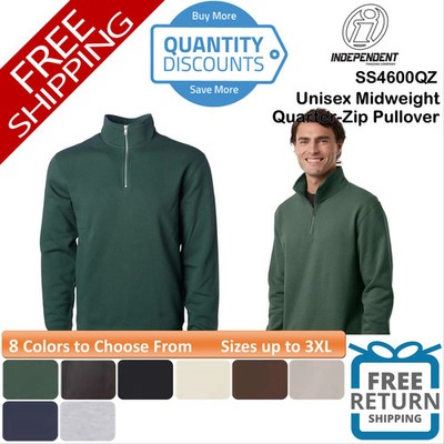   Independent Trading Co. Midweight Quarter-Zip Pullover Up To 3XL SS4600QZ