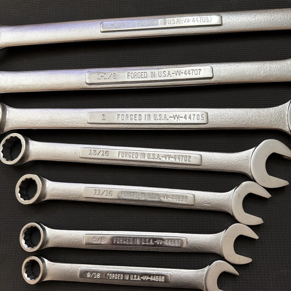 Craftsman Wrench Set 7 Piece - 1-1/14,1-1/8, 1,13/16,11/16,5/8,9/16 - Image 2 of 4