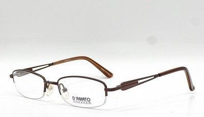 NEW D'AMATO EYEWEAR DW593 BRN BROWN AUTHENTIC EYEGLASSES 51-17