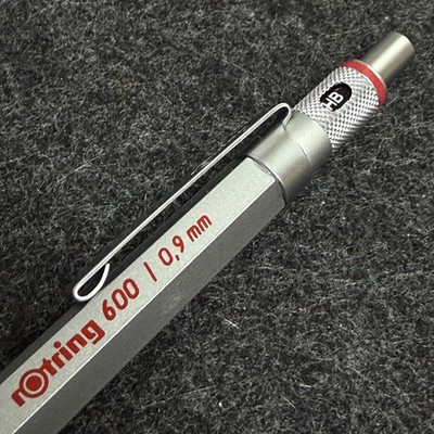 Vintage 1990 rOtring 600 0.9mm Silver Mechanical Pencil NOS Rare 502 619