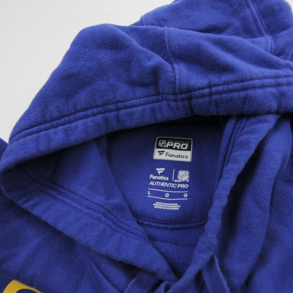 Buffalo Sabres Fanatics NHL Pro Authentics Sweatshirt Men's Blue Used - Image 3 of 4