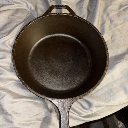 Vintage Lodge USA 8CF Heavy 10 1/4" Cast Iron Skillet 3" Deep