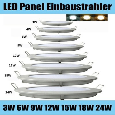 LED Einbaustrahler 230V flach Einbauleuchten Deckenstrahler Spots Spotlight Set