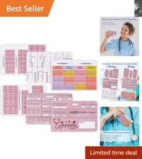 Waterproof EKG Badge Buddy - 3 Card Nursing Reference for Quick Interpretation