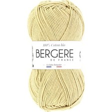 Pelote de laine - Sable - 100% coton bio - 3mm - Tricot et crochet - Bergère de