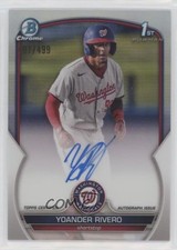 2023 Bowman Chrome Prospect Refractor 401/499 Yoander Rivero #CPA-YR Auto 0lu0