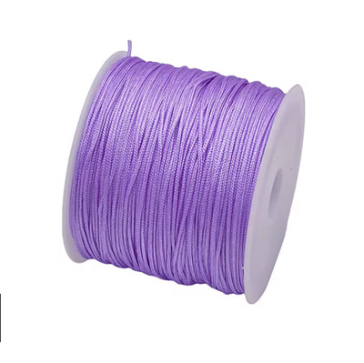 50 Yard 0,8 mm Nylon Satin Kordel Chinesischer Knoten Schnur Armband Auffädeln Handarbeit Faden